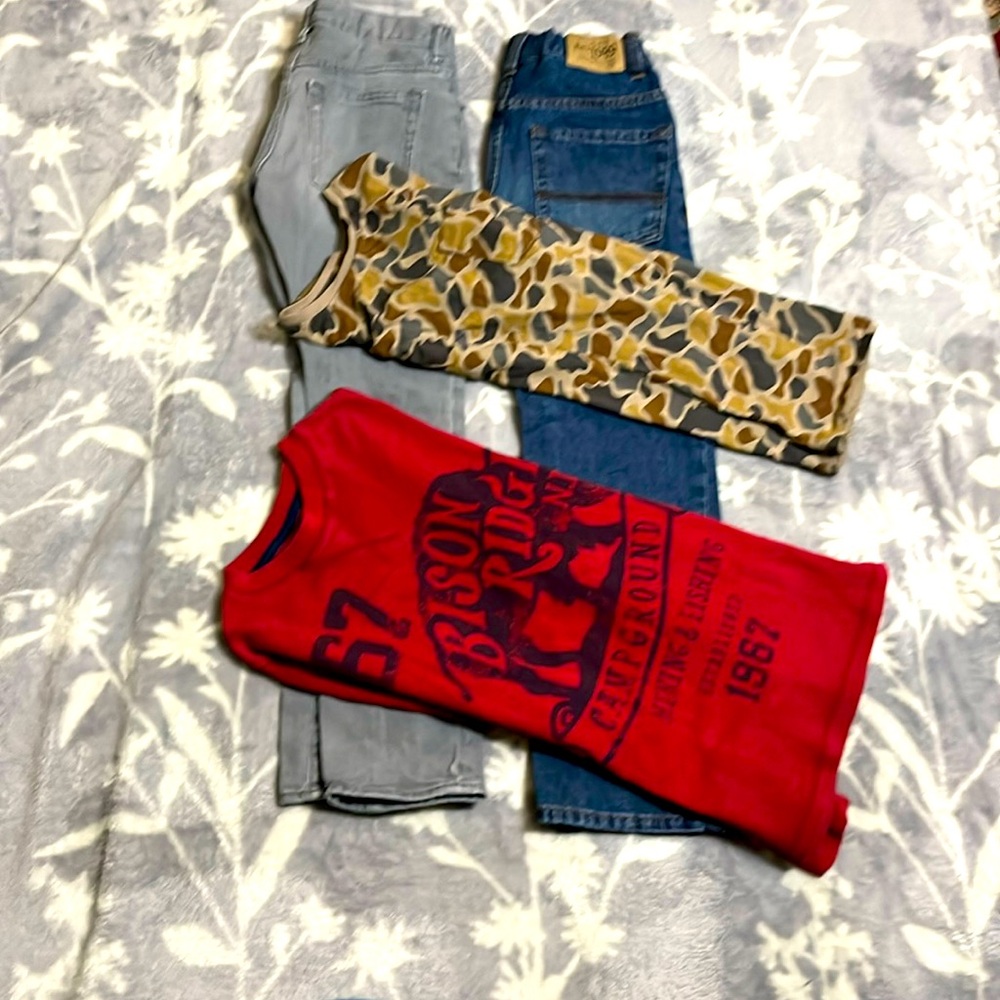Bundle 4 Pc-Gap(jeans,LS top , Place jeans & Arizona LS top - Boys Sz